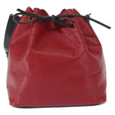 LOUIS VUITTON Epi Petit Noe Shoulder Bag Bicolor Black Red M44017 LV Auth 165859-13