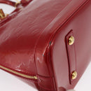 LOUIS VUITTON Monogram Vernis Alma PM Bag Rouge Grunadine M91693 Auth 165861-9