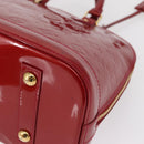 LOUIS VUITTON Monogram Vernis Alma PM Bag Rouge Grunadine M91693 Auth 165861-16