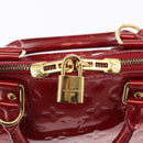 LOUIS VUITTON Monogram Vernis Alma PM Bag Rouge Grunadine M91693 Auth 165861-17