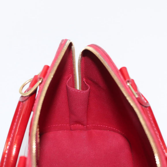 LOUIS VUITTON Monogram Vernis Alma PM Bag Rouge Grunadine M91693 Auth 165861