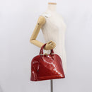 LOUIS VUITTON Monogram Vernis Alma PM Bag Rouge Grunadine M91693 Auth 165861-23
