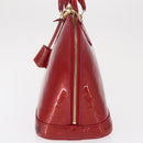 LOUIS VUITTON Monogram Vernis Alma PM Bag Rouge Grunadine M91693 Auth 165861-3