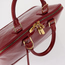 LOUIS VUITTON Monogram Vernis Alma PM Bag Rouge Grunadine M91693 Auth 165861-6