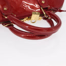 LOUIS VUITTON Monogram Vernis Alma PM Bag Rouge Grunadine M91693 Auth 165861-7