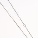 CHANEL COCO Mark Necklace metal Silver tone CC Auth 165863SM-7