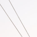 CHANEL COCO Mark Necklace metal Silver tone CC Auth 165863SM-8