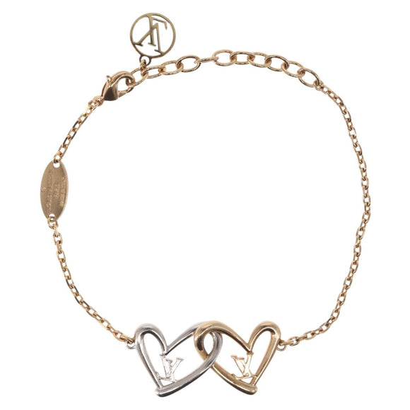 LOUIS VUITTON Brassle Heart Falling in Love metal Gold M00466 LV Auth 165877SM