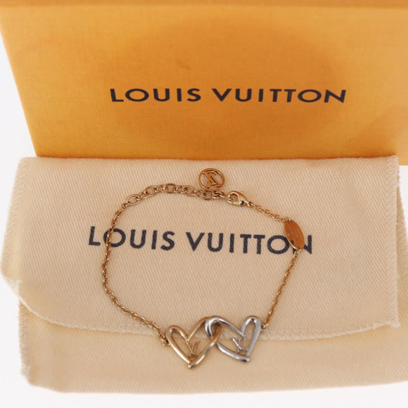 LOUIS VUITTON Brassle Heart Falling in Love metal Gold M00466 LV Auth 165877SM