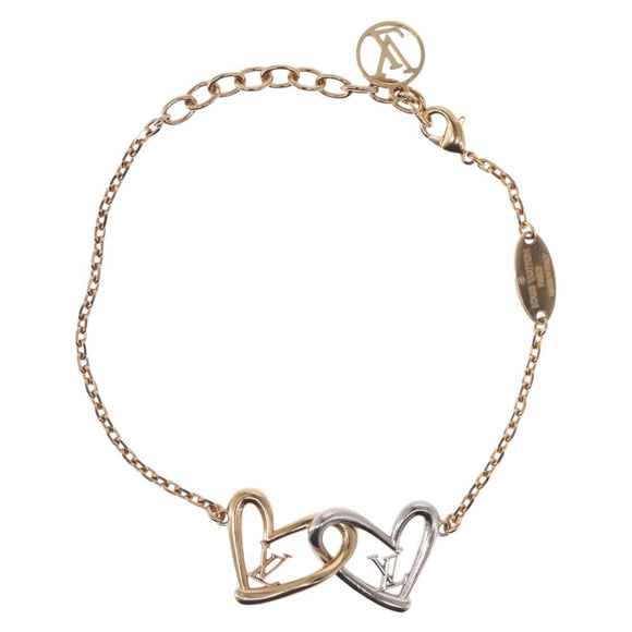 LOUIS VUITTON Brassle Heart Falling in Love metal Gold M00466 LV Auth 165877SM