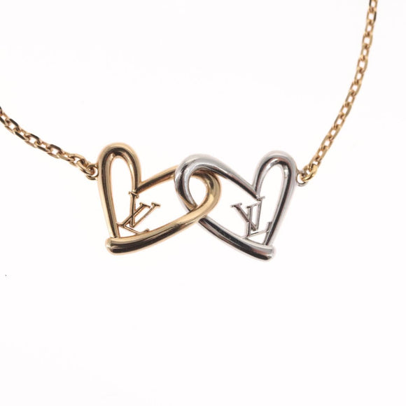 LOUIS VUITTON Brassle Heart Falling in Love metal Gold M00466 LV Auth 165877SM