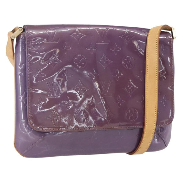 LOUIS VUITTON Monogram Vernis Thompson Street Bag Viole M91095 LV Auth 165882