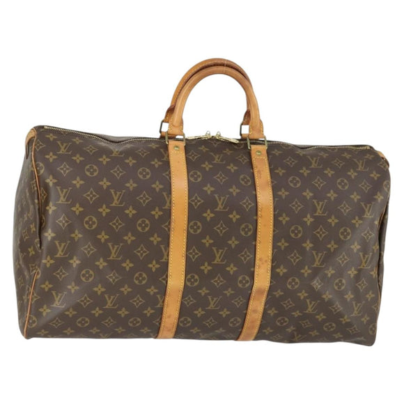 LOUIS VUITTON Monogram Keepall 55 Boston Bag M41424 LV Auth 165885