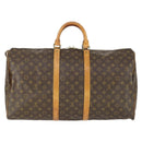 LOUIS VUITTON Monogram Keepall 55 Boston Bag M41424 LV Auth 165885-2