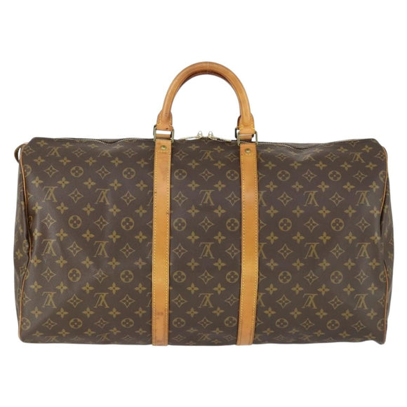 LOUIS VUITTON Monogram Keepall 55 Boston Bag M41424 LV Auth 165885