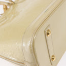 LOUIS VUITTON Monogram Vernis Alma PM Hand Bag Broncorail M91445 LV Auth 165890-12