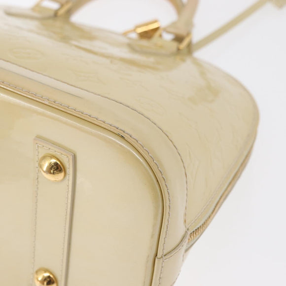 LOUIS VUITTON Monogram Vernis Alma PM Hand Bag Broncorail M91445 LV Auth 165890