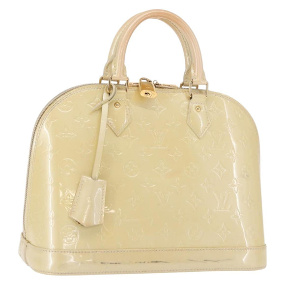 LOUIS VUITTON Monogram Vernis Alma PM Handtasche Broncorail M91445 LV Auth 165890