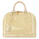 LOUIS VUITTON Monogram Vernis Alma PM Hand Bag Broncorail M91445 LV Auth 165890-2