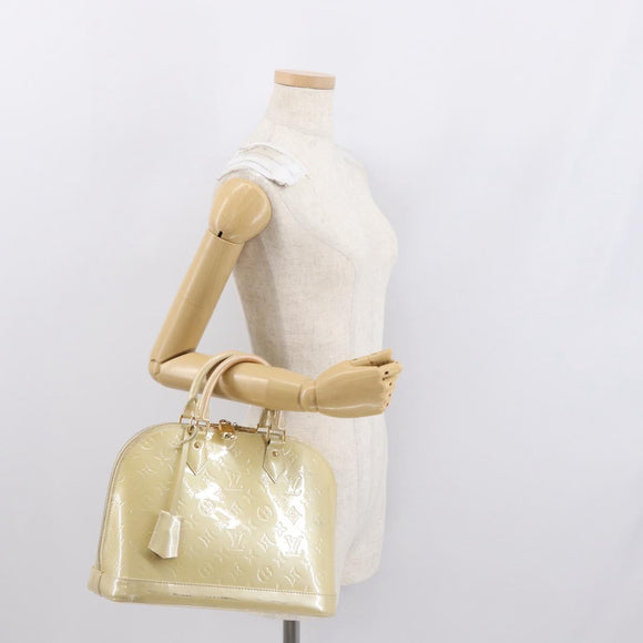 LOUIS VUITTON Monogram Vernis Alma PM Handtasche Broncorail M91445 LV Auth 165890