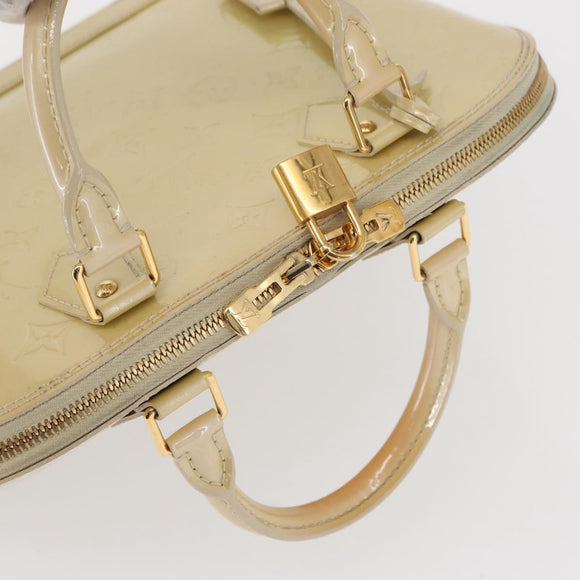 LOUIS VUITTON Monogram Vernis Alma PM Hand Bag Broncorail M91445 LV Auth 165890