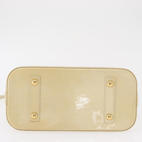 LOUIS VUITTON Monogram Vernis Alma PM Handtasche Broncorail M91445 LV Auth 165890