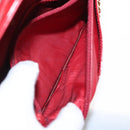 CHANEL COCO Mark Chain Shoulder Bag Patent leather Red Gold CC Auth 165902A-23