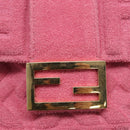 FENDI Zucca Canvas Mini Mamma Baguette Shoulder Bag 2way Pink Gold Auth 165907SM-17