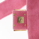 FENDI Zucca Canvas Mini Mamma Baguette Shoulder Bag 2way Pink Gold Auth 165907SM-18