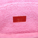 FENDI Zucca Canvas Mini Mamma Baguette Shoulder Bag 2way Pink Gold Auth 165907SM-21