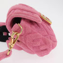 FENDI Zucca Canvas Mini Mamma Baguette Shoulder Bag 2way Pink Gold Auth 165907SM-5