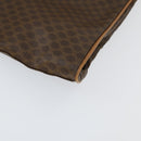 CELINE Macadam Canvas Garment Cover PVC Leather Brown Gold Auth 165913-10
