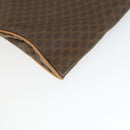 CELINE Macadam Canvas Garment Cover PVC Leather Brown Gold Auth 165913-13