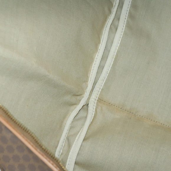 CELINE Macadam Canvas Garment Cover PVC Leather Brown Gold Auth 165913