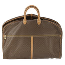 CELINE Macadam Canvas Garment Cover PVC Leather Brown Gold Auth 165913-3