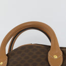 CELINE Macadam Canvas Garment Cover PVC Leather Brown Gold Auth 165913-8