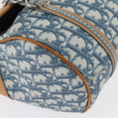 Christian Dior Trotter Canvas Romantic Hand Bag PVC Blue Silver Auth 165915SM-11