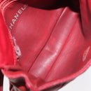 CHANEL Bicolore Waist bag Lamb Skin Red Gold CC Auth 165917-17
