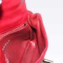 CHANEL Bicolore Waist bag Lamb Skin Red Gold CC Auth 165917-18