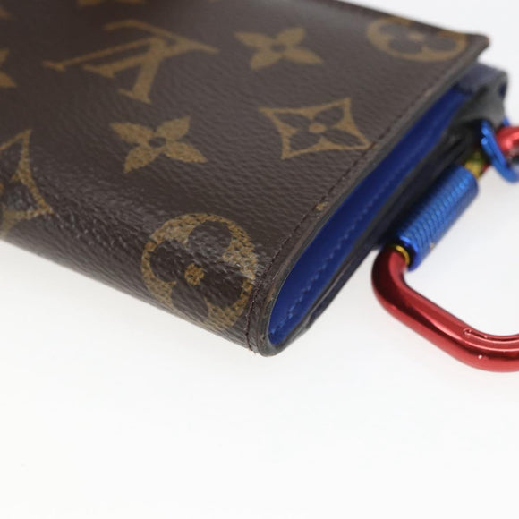 LOUIS VUITTON Taiga Compact Wallet M63041 LV Auth 165918