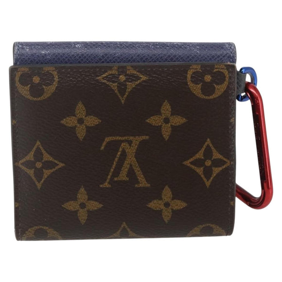 LOUIS VUITTON Taiga Compact Wallet M63041 LV Auth 165918