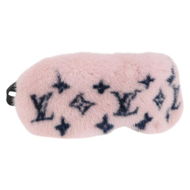 LOUIS VUITTON Mask Someille Eye Mask fur Pink R97454 LV Auth 165921SM
