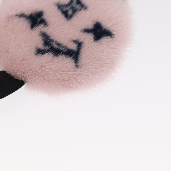 LOUIS VUITTON Mask Someille Eye Mask fur Pink R97454 LV Auth 165921SM