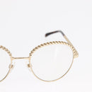 CHANEL Chain Glasses metal Champagne Gold CC Auth 165926SM-3