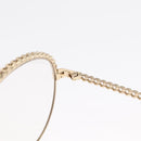 CHANEL Chain Glasses metal Champagne Gold CC Auth 165926SM-8