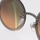 CHANEL Chain Sunglasses metal Brown CC Auth 165927SM-9