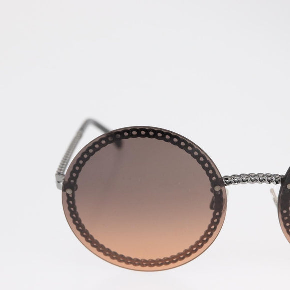 CHANEL Chain Sunglasses metal Brown CC Auth 165927SM
