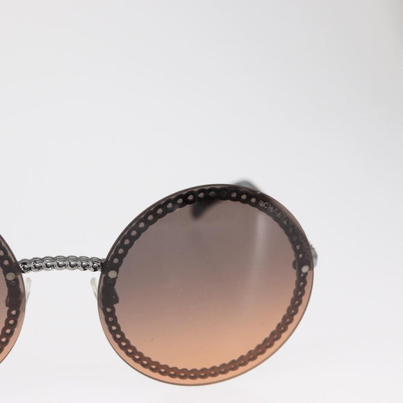CHANEL Chain Sunglasses metal Brown CC Auth 165927SM