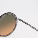 CHANEL Chain Sunglasses metal Brown CC Auth 165927SM-7