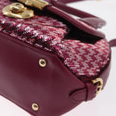 Salvatore Ferragamo Gancini Sequin Bag Leather 2way Pink Gold Auth 165928SAV-14